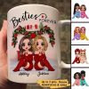 Christmas Doll Besties Sitting On Bed Personalized Mug