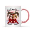 Christmas Doll Besties Sitting On Bed Personalized Mug