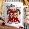 Christmas Doll Besties Sitting On Bed Personalized Mug