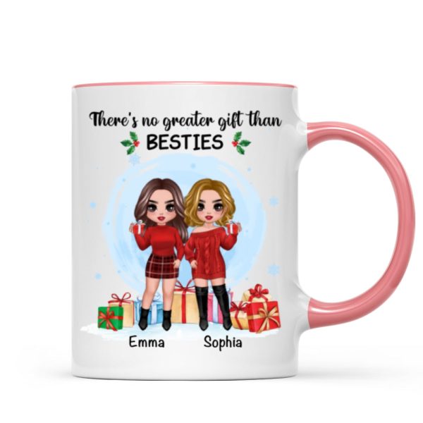 Christmas Doll Besties Standing No Greater Gift Than Besties Personalized Mug