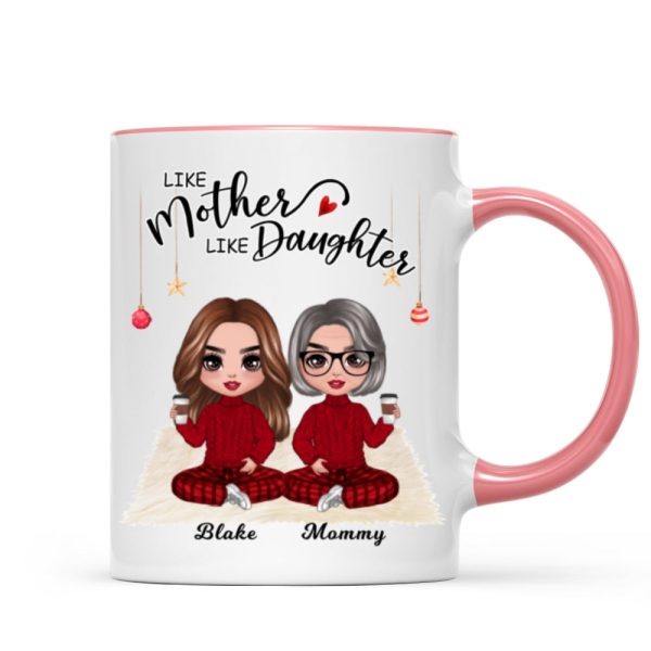 Christmas Doll Mother And Daughters Personalized Mug