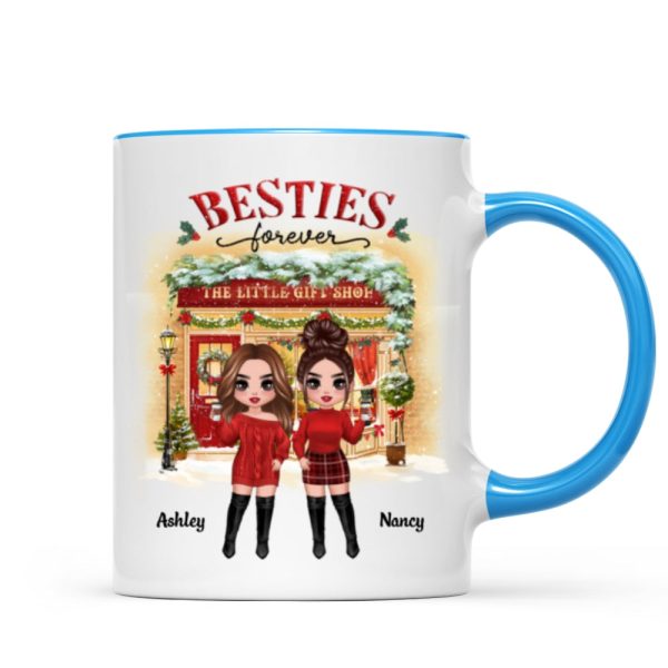 Christmas Gift Shop Best Friends Sisters Personalized Mug
