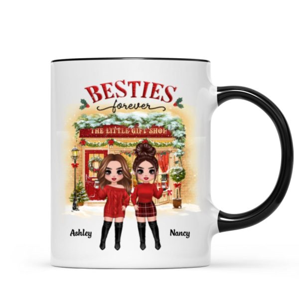 Christmas Gift Shop Best Friends Sisters Personalized Mug