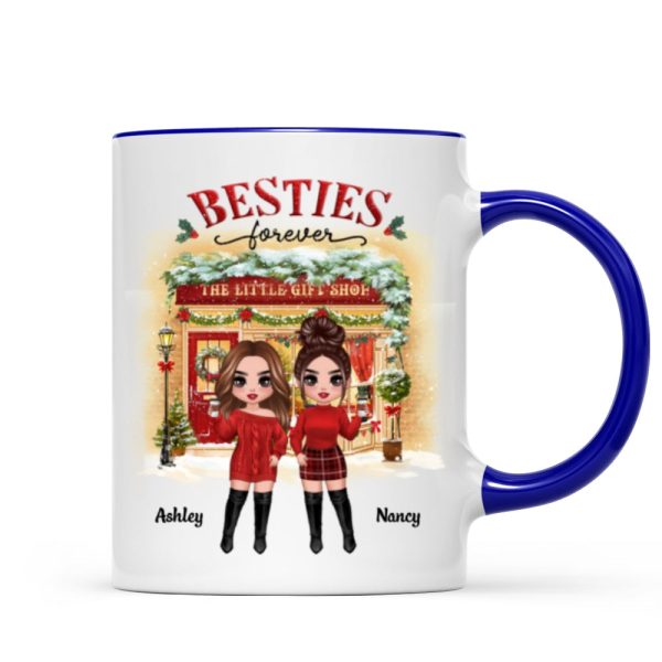 Christmas Gift Shop Best Friends Sisters Personalized Mug