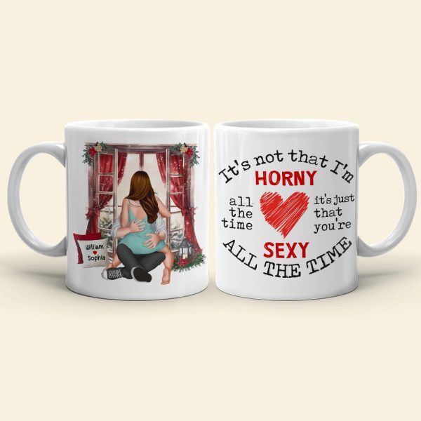 Christmas Gifts, Horny And Sexy All The Time, Personalized Mug, Funny Couple