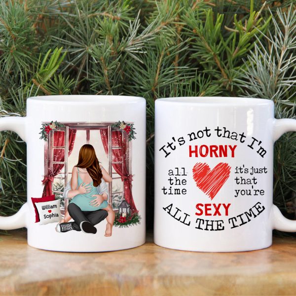 Christmas Gifts, Horny And Sexy All The Time, Personalized Mug, Funny Couple