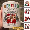 Christmas Outline Background Doll Besties Personalized Mug