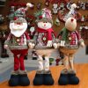 Christmas Plush Doll Set - Snowman & Santa for Festive Home Decor