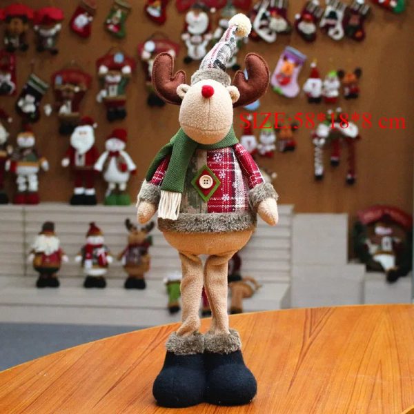 Christmas Plush Doll Set - Snowman & Santa for Festive Home Decor