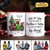 Christmas Side By Side Or Miles Apart Sisters Brothers Siblings Besties Personalized Mug