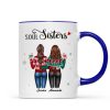 Christmas Standing Besties Back View Personalized Mug