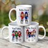 Christmas Standing Doll Besties In Snow Personalized Mug