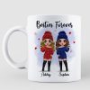 Christmas Standing Doll Besties In Snow Personalized Mug