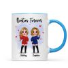 Christmas Standing Doll Besties In Snow Personalized Mug