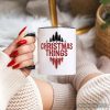 Christmas Things Retro Pop Classic Personalized Mug, Holiday Tee Gift with Custom Name