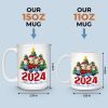 Christmas With My Family Is My Happy Place - Family Personalized Custom Mug - Christmas Gift For Family Members