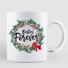 Christmas Wreath Doll Besties Standing Personalized Mug