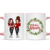 Christmas Wreath Pretty Besties Personalized Mug