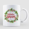 Christmas Wreath Pretty Besties Personalized Mug