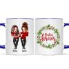 Christmas Wreath Pretty Besties Personalized Mug