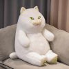Chubby Black Cat Plush Stuffed Toy Soft Decorative Pillow