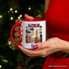 Classic London Artwork City Full of Landmarks Personalized Mug, Vintage Gift and Souvenir of England with Custom Name