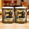 Classic Sewing Machine Design With Elegant Ornaments - Personalized Custom Coffee Mug - HOB020_MG