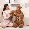 Classic Teddy Bear Plush with Bow 40–80cm