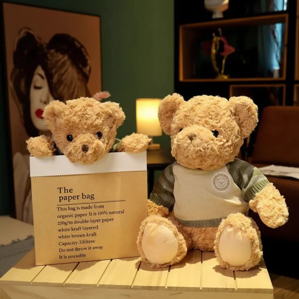 Classic Vintage Teddy Bear Plush Soft Stuffed Doll