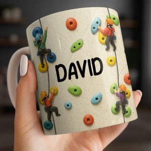 Climb High Reach Far With Colorful Climbing Holds - Personalized Custom Coffee Mug - HOB015_MG