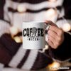 Coffee Makes Me Nicer Personalized Mug, Retro Caffeine Lovers Gift with Custom Name