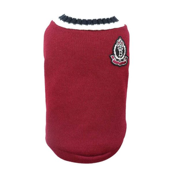 College V-neck Sweater for Dogs