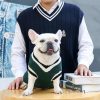 College V-neck Sweater for Dogs