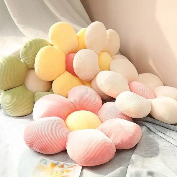 Colorful Flower Plush Pillow - Soft Petal Cushion for Kids & Home Decor