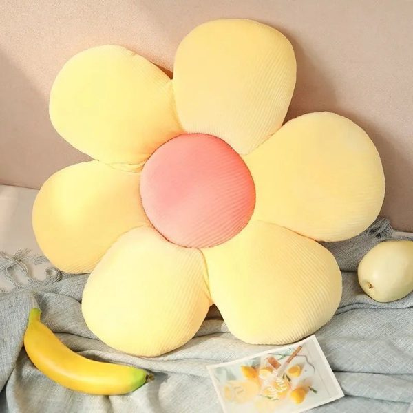 Colorful Flower Plush Pillow - Soft Petal Cushion for Kids & Home Decor