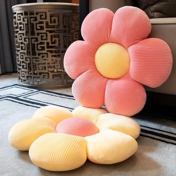 Colorful Flower Plush Pillow - Soft Petal Cushion for Kids & Home Decor