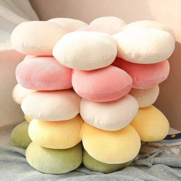 Colorful Flower Plush Pillow Cushion