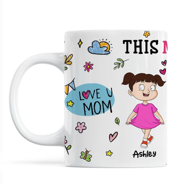 Colorful Kids This Mom Belongs To Personalized Mug