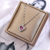 Colorful Ocean Heart Crystal Pendant Necklace