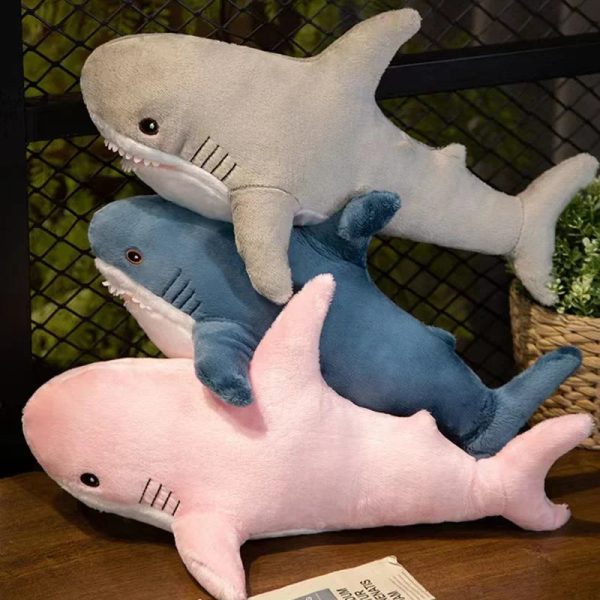 Colorful Shark Plush Pillow