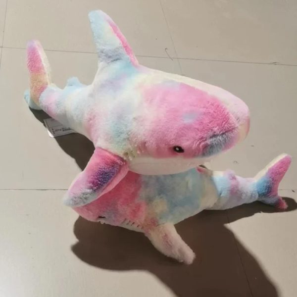 Colorful Shark Plush Pillow