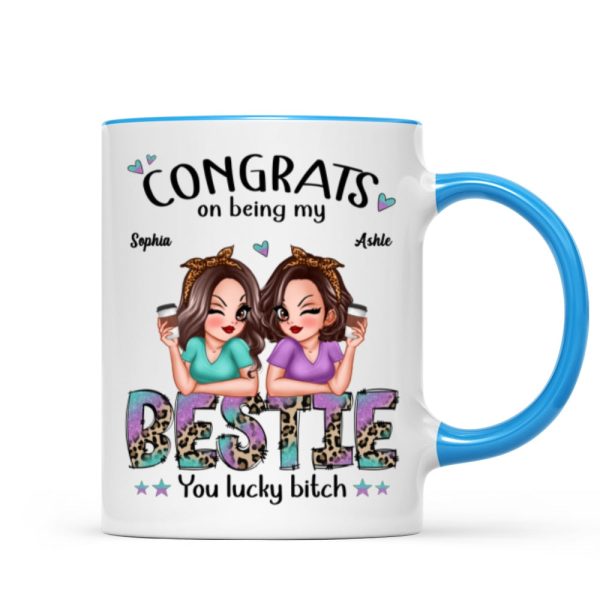 Congrats On Being My Bestie Pretty Sassy Girls Personalized Mug