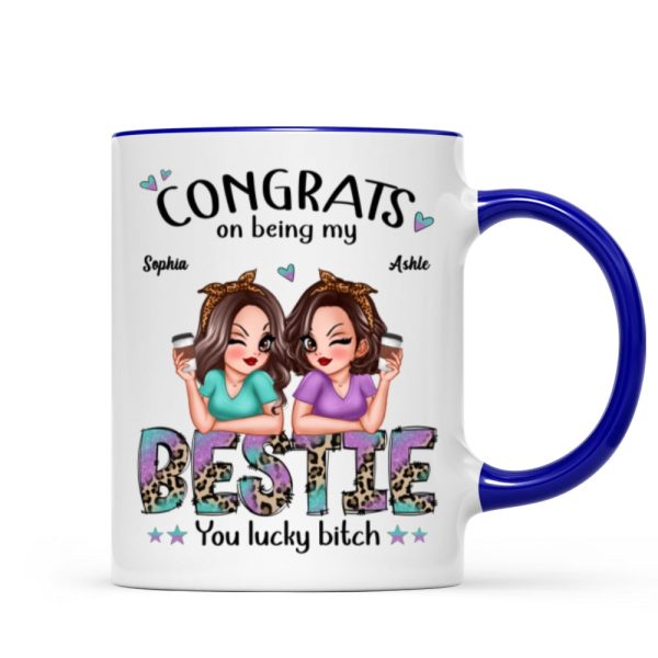 Congrats On Being My Bestie Pretty Sassy Girls Personalized Mug