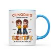 Congrats On Being My Bestie Sister Fall Season Y2K Style Personalized Mug