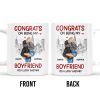 Congrats On Being My Boyfriend City Skyline Mug - Personalized Custom Coffee Mug - CPL274_MG