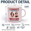 Congrats On Being My Brother Sister Bestie - Personalized Marble Mug