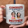 Congrats On Being My Brother Sister Bestie - Personalized Marble Mug