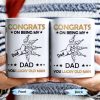 CONGRATS ON BEING MY DAD YOU LUCKY OLD MAN, Fist Bumps And Stars - Personalized Custom Coffee Mug - DAD130_MG