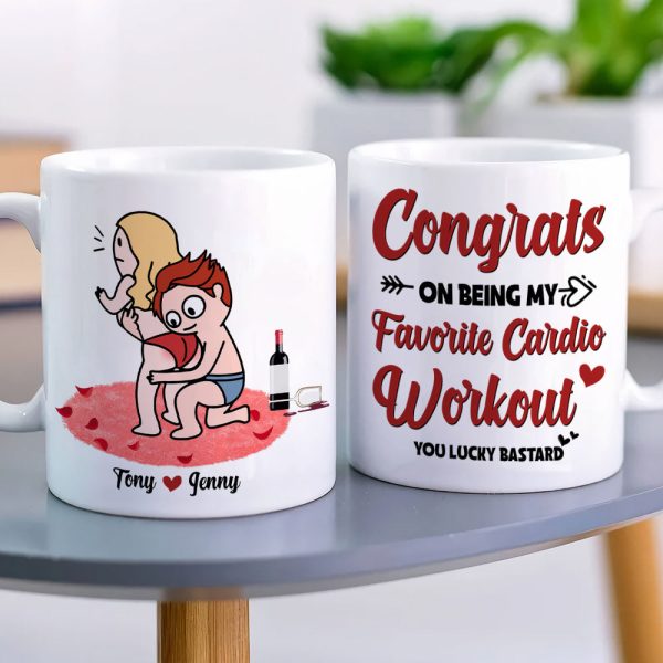Congrats On Being My Favorite Cardio Workout Personalized Mug, Gift For Couple