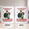Congrats On Being My Girlfriend, Couple With Hearts - Personalized Custom Coffee Mug - CPL1344_MG